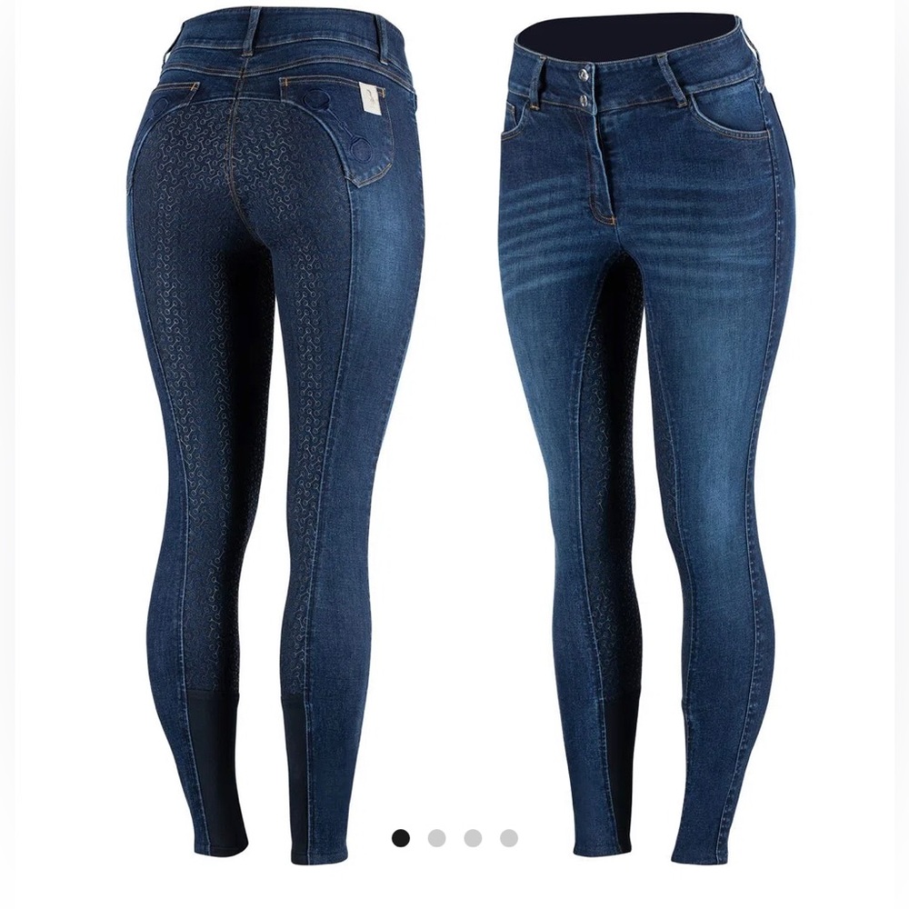 💙EUC Horze Kaia High Waist Denim Full Seat Breech - Size 28 💙